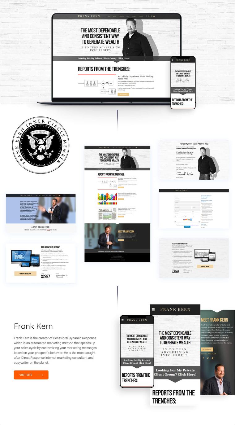 Frank Kern — website built by Marvin Balmaceda
