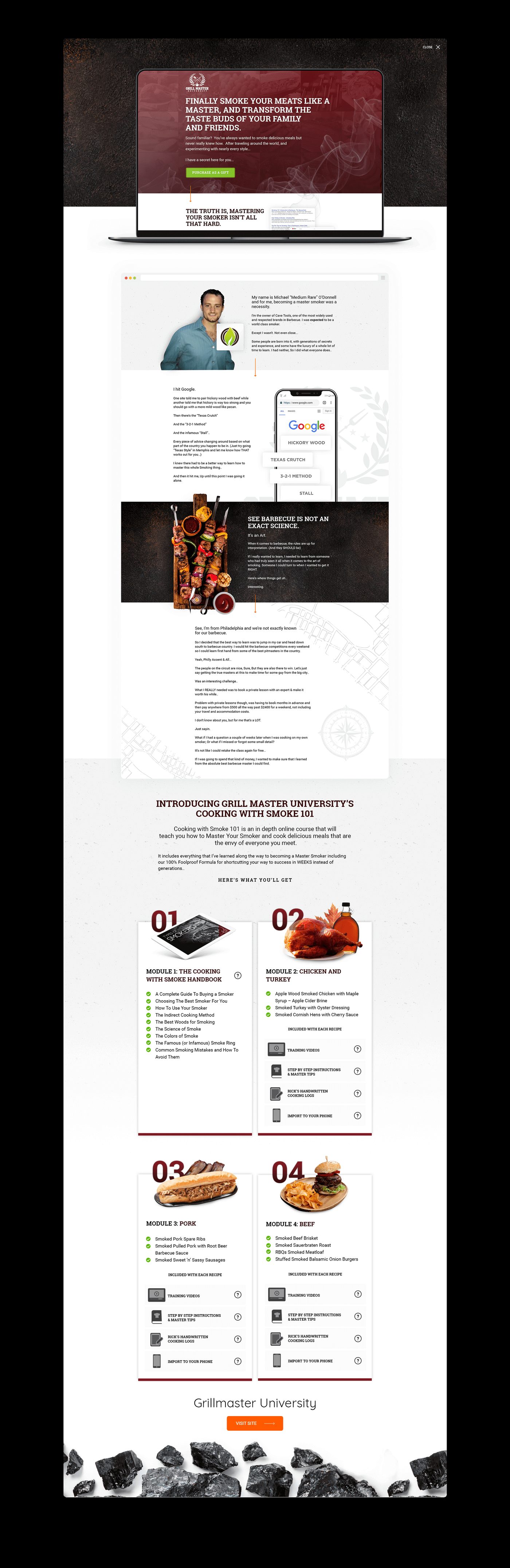 Grillmaster University — website built by Marvin Balmaceda