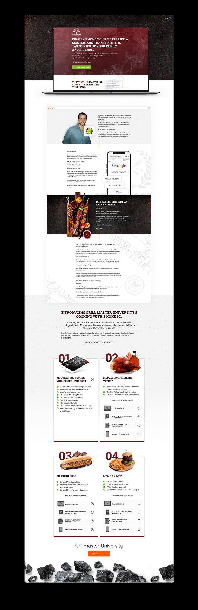 Grillmaster University — website built by Marvin Balmaceda