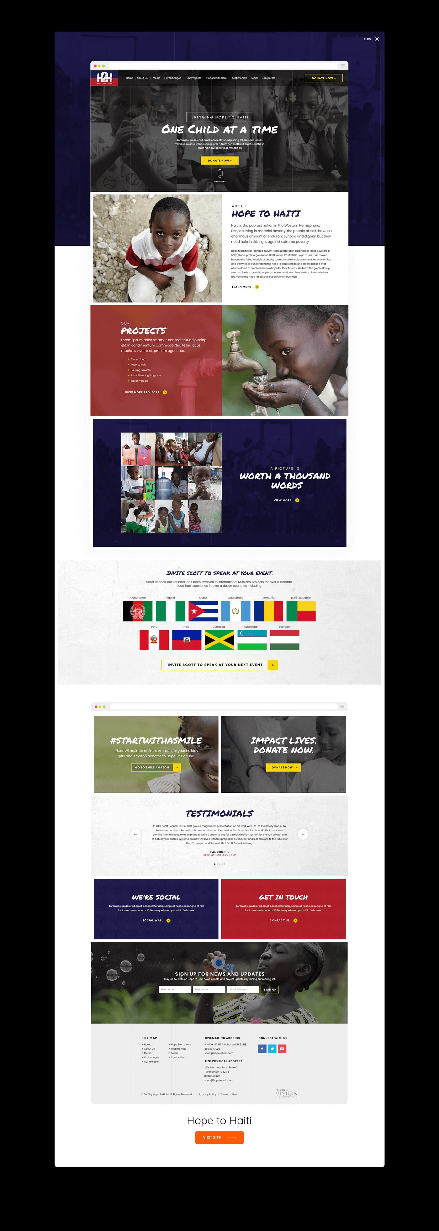 Hope to Haiti — website built by Marvin Balmaceda