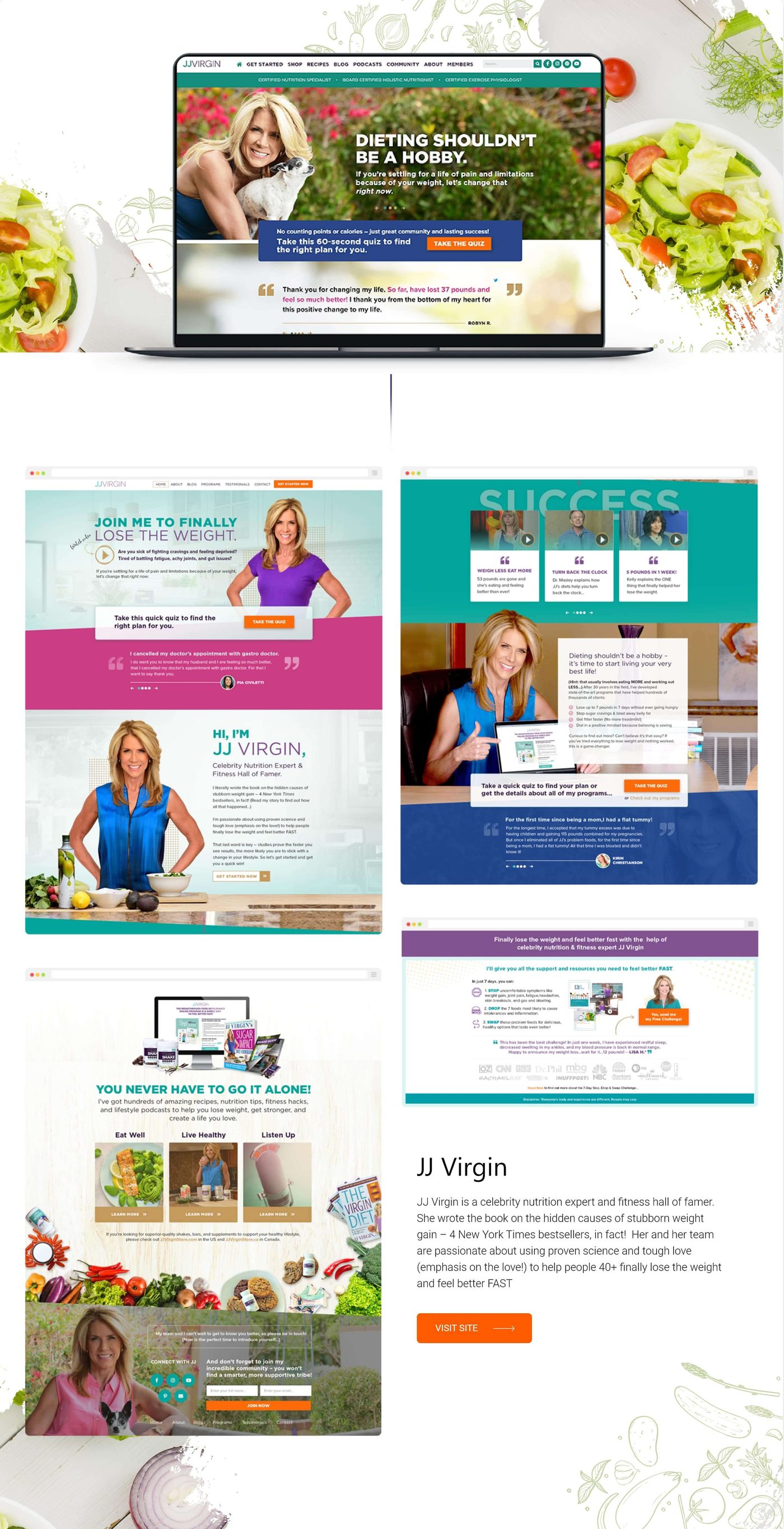 JJ Virgin — website built by Marvin Balmaceda