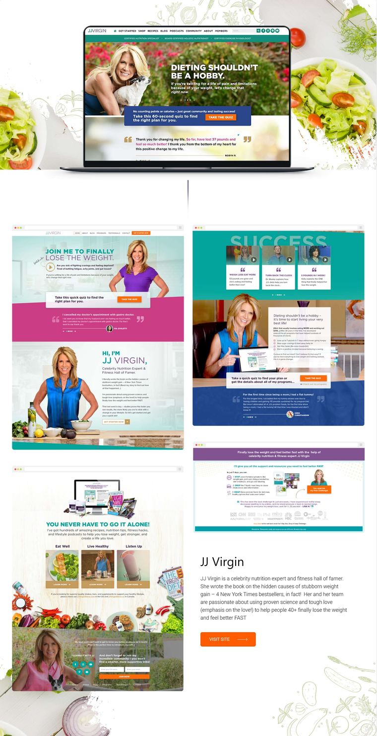 JJ Virgin — website built by Marvin Balmaceda