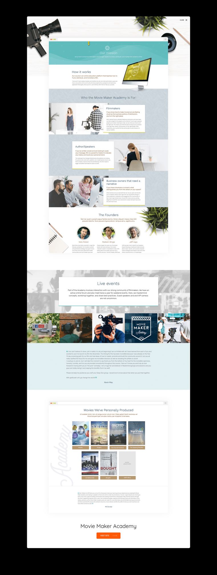 Well Org Movie Maker Academy — website built by Marvin Balmaceda
