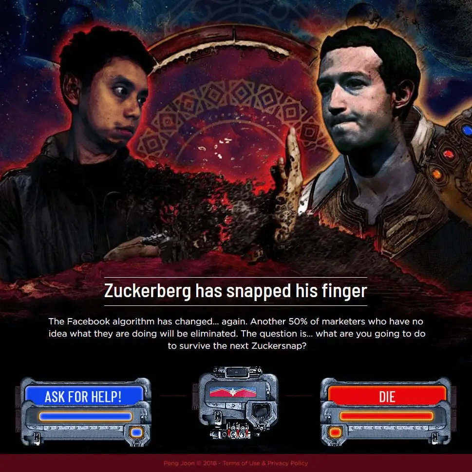 Landing Pages - Peng Joon Zuckersnap